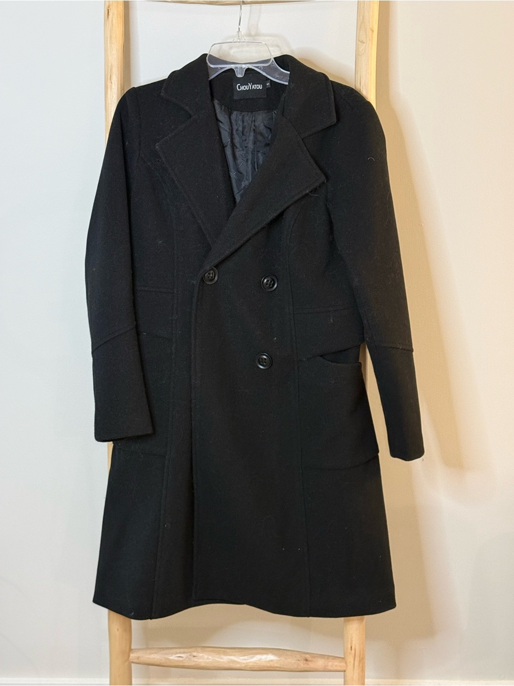 Black Double-Breasted Women’s Pea Coat